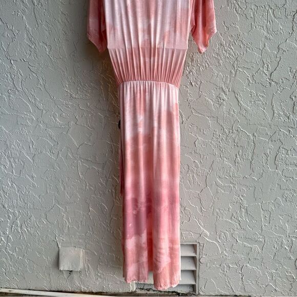 FREE PEOPLE Dress Women Small Alyssa Wrap Maxi Boho Tie Dye Ring Detail Casual - Picture 9 of 12